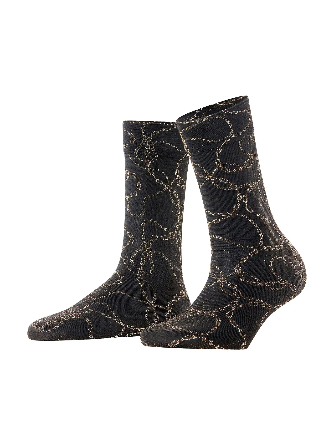 FALKE | Feinstrumpfsocken JEWEL CASE 30DEN black/silver | schwarz